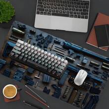 Cool Gun Pattern Gaming Mouse Pad For Desk Non-Slip Rubber Base Large MousePad Soft Desk Pad With Seamed Edges,Big Size Keyboard Pad For Home,Office Decor