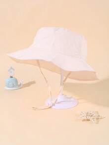 3 Stücke Kinder einfache lange Seil Kombination Fischerhut, verstellbare Größe für Outdoor Sonnenschutz, Freizeithut geeignet für Jungen und Mädchen, Frühling und Reisen, Strandurlaub, Sonnenhut, Fischerhut. - Rosa + Weiß + Beige 3 Kombinationen - Übersicht 22