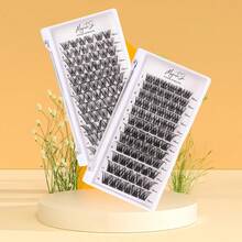 Lash Clusters DIY Lash Extensions Kit 320pcs Individual Lashes Clusters 30D 40D D Curl Eyelash Extension Kit With Applicator And Lash Bond&Amp;Seal,Clusters Lash Glue Remover Mix 10-16mm (30D+40D-320 KIT) - 72 clusters-DM01 - 查看 7
