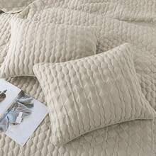 Dark Grey Quilt King Size Bedding Sets With Pillow Shams, Lightweight Soft Bedspread Coverlet, Quilted Blanket Thin Comforter Bed Cover, All Season Spring Summer, 3 Pieces, 104x90 Inches - 麥片 - 查看 7