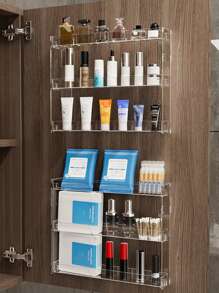 1pc Multi-Layer Acrylic Wall-Mount Display Rack, Customized For Blind Boxes, Nail Polish, Action Figures And Other Toys/Accessories. Practical Storage Rack And Decorative Display Wall, Helps Organize And Showcase Your Toy Collection, Easy To Create Your Own Toy Exhibition Space At Home