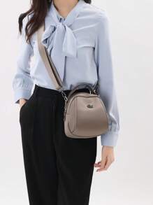 Nylon Multi-Pocket Casual Crossbody Shoulder Handbag For Women, Detachable Strap, Zipper Closure, Suitable For Commute, Shopping, Date