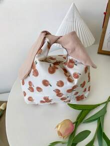 1 süße tragbare Kaninchen-Ohr Lunch-Tasche, Cartoon frisch Bento Lunch-Tasche, tragbare modische Campus-Stil Bento-Tasche, Arbeits-Bento Aufbewahrungstasche, Outdoor Picknick Party Lunch-Box-Tasche, süßes Kaninchen-Ohr Design ist leicht zu tragen, wiederverwendbare Lunch-Tasche, ohne Lebensmittelkontakt, leicht und kompakt, ein Muss-haben-Artikel für die Schulsaison, es ist ein perfektes Geschenk für Familie und Freunde!