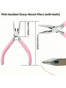 1psc/4pcs Jewelry Pliers Tool Kit Includes Needle Round Wire Cutter And Curved Nose Pliers For Jewelry Beading Repair Supplies Wire Wrapping Multifunctional Tools Home Essentials