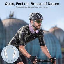Neck Fan, Hands Bladeless Neck Fans Portable Rechargeable, 6000 MAh Battery Operated Wearable Personal Fan, Cooling Neck Fan, 3 Speeds, USB Fan Gifts Men, Women, Travel, Outdoor - 紫色 - 查看 7
