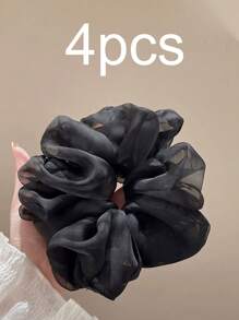 5pcs/3pcs/1pc Classic Black White Brown Large Intestine Headband, Headband, High-End Temperament Headband, Headband, Headband Tie, Black Summer Hair Accessory, Headband, New Style, Suitable For Bag Accessories