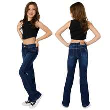 FLARE Jeans For Women, Kids, Youth, Wide Leg, Luxury - Blue - View 2