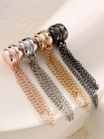 4 st. blandade justerbara magnetiska byxklämmor och manschettklämmor - slitstark legering, avtagbara fållklämmor lämpliga för byxor och t-shirts, magnetiska byxklämmor kan förkorta byxlängden utan att sy, starkt magnetiskt klämma