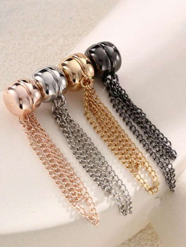 4 pièces de clips magnétiques réglables mixtes pour pantalons et poignets - en alliage durable, clips de ourlet amovibles convenant aux pantalons et aux t-shirts, les clips magnétiques pour ourlet de pantalon peuvent raccourcir la longueur du pantalon sans couture, clip magnétique solide