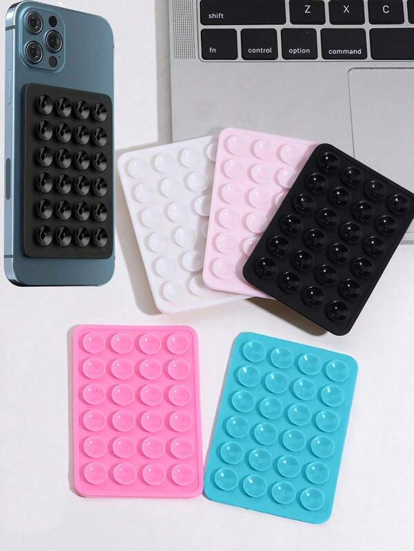 1pc/3pcs Silicone Suction Cup Phone Case Mount, Adhesive Non Slip Sticky Phone Grip For Cellphone, Strong Grip Holder For Selfies & Videos