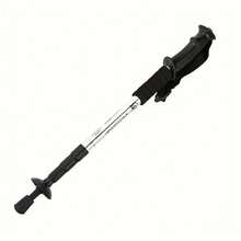 Bastones de trekking con absorción de impactos, plegables, ultraligeros, adecuados para camping al aire libre, montañismo, excursionismo y viajes - Plateado - Ver 8