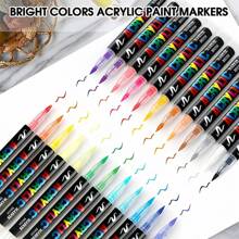 36 Color Straight Liquid Marker Pen, Soft Head Color Painting Brush, DIY Hand-Painted Graffiti Pen, Large-Capacity Pressure-Free Coloring Pen, Cartoon Brush, Suitable For Professional Art Uses