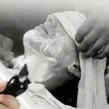 4 In1 Men's Straight Razor Shaving Kit - Including Metal Shaver With 10pcs Stainless Steel Blades & Shaving Brush & Shaving Bowl, 3D-Muster-Design For Staight Razor, Perfect Gift For Father & BoyFriend