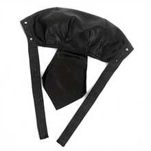 Steampunk Bandana Doo Do Rag Headwrap Biker Party Leather Studs Skull Cap Mens - 黑色 - 查看 4