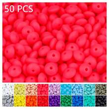 QYDCX Contas de lentilha de silicone faça você mesmo, 6/30/50/100/1800 peças, 12 mm, 30 cores, cordão faça você mesmo e contas acessórias