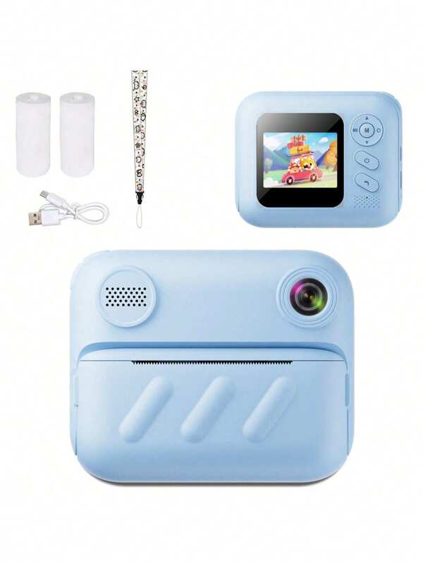 Mini Camera Instant Print For Boys And Girls, 1080P HD Dual-Lens Selfie Digital Camera With Print Paper , Christmas Birthday Gifts Toys