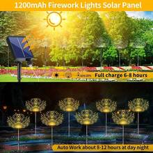 1/4 Stücke Solar Garten Feuerwerk Weihnachtsbeleuchtung, 320/240/60 LED Solar Feuerwerk Lichter, funkensprühende Sternenkugel Solar Außenbeleuchtung, Vorhof, Veranda, Hinterhof Dekoration Geschenke, Rasenlicht, erleuchte deinen Garten