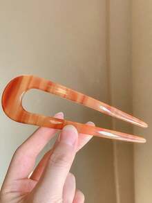 5 件/3 件/2 件/1 件女士时尚休闲百搭图案 U 型发夹，适合日常使用，春夏新品，送给妈妈的好礼物（发夹上的字母是随机的）发梳，侧梳，学校用品