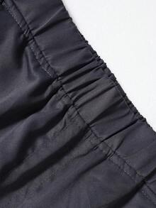 1pc Tween Boys Comfortable Casual Loose Straight Leg Multi-Pocket Pants, Spring/Summer/Autumn - Grey - View 7