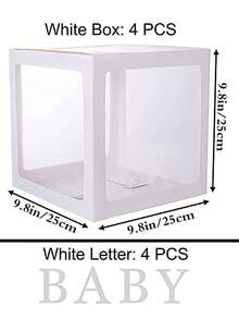 鼠尾草绿色婴儿派对装饰 - 4 件套带字母的婴儿礼盒，适合男孩女孩，鼠尾草绿色和白色气球拱门套装装饰，森林生日派对装饰 - 彩色 - 查看 9