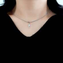 1pc Fashion Minimalist Versatile Stainless Steel Silver Snake Bone Chain Cross Star Pendant Short Necklace, Unisex Jewelry Accessory, Won't Fade, Suitable For Daily Wear