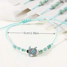 12pcs/Set Adjustable Boho Charm Bracelet With Colorful Metal Sea Turtle, Beads, Faux Pearl, Versatile Jewelry For Women And Men, Suitable For Wedding, Photo Shooting, Daily, Beach, Travel, Party, Ideal Gift For Women, Graduation, Mother's Day - Multicolor 21 - View 8