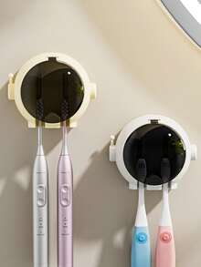 1 件卡通牙刷架壁挂支架，浴室电动牙刷收纳架，免钻壁挂收纳架 - 彩色 - 查看 9