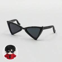 Muñeca de peluche decorativa Foalabubu con gafas de sol triangulares de colores