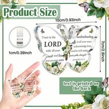 1pc Acrylic Christian Faith Gift With Bible Verses, Inspirational Gifts For Women/Men, Butterfly Desk Decor Religious Item, Christmas Home Office Paperweight
