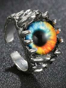 1 Pc New Charm Purple Dragon Eye Rings For Men Women Clarw Punk Hip Hop Animal Ring Fashion Party Jewelry Gifts