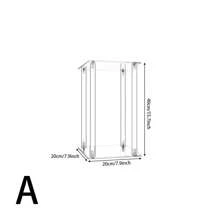 Jarrón alto transparente de acrílico para centro de mesa de boda, soporte floral transparente con diseño geométrico, exhibidor elegante adecuado para decoración de cumpleaños, boda y primavera