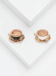 1 pezzo Spilla vintage a forma di tazza di caffè per donne, spilla a forma di attrezzo, adatta per borse, maglioni, cappotti, cappelli, scarpe, vestiti, completi