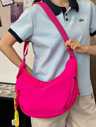 Bolso de mano para mujer con correa, bolso de hombro de tela Oxford impermeable y ligero, bolso cruzado casual para estudiantes, ir y venir, nuevo 2025, múltiples bolsillos, estilo streetwear, gran capacidad, bolso versátil tipo tote