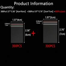 300 pièces Sacs de 4-20 cm, épais de 0,06 mm à double couche en plastique transparent, convenant pour le conditionnement de cadeaux, bijoux, anniversaire, outils de jardinage extérieur, voyages, rangement, vêtements, t-shirts, pantalons