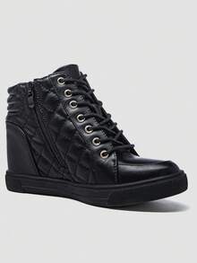 GLOBALWIN Women's Ankle Boots Wedge Sneakers For Women Fall Boots Halloween Season - 黑色 - 查看 2