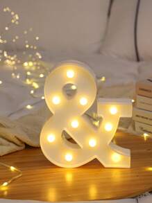 1pc Letter Lights For Holiday Party Decor, Children's Room Decor, 26-Piece English Alphabet & Numbers LED Decorative Light, BABY Anniversary, 6.3inch/16CM, Birthday Decoration And Gift, Holiday Decor And Party, Wedding Decoration, Home Bedroom Decor, Living Room/Gathering Decor, Camping, Warm White Lighting