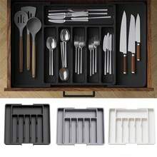1PC Silverware Organizer - Expandable Kitchen Drawer & Utensil Organizer, Cutlery Tray With Drawer Dividers For Kitchen Flatware - One Size - View 7