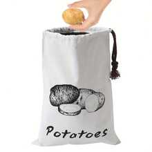 3pcs Set Potato/Onion/Garlic Storage Bags - Tidy Up The Messy Kitchen - Organized Storage - Delay Sprouting - White - View 9