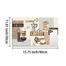 1 件咖啡图案印花吸水垫、浓缩咖啡机台面吸水垫、水槽排水垫、柔软水龙头垫、浴室水槽杯垫、厨房和浴室装饰 - 彩色 - 查看 25