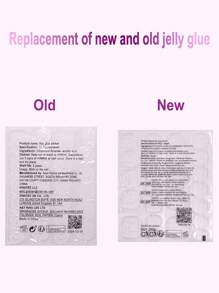 24Pcs Long Coffin Tie Dye Rhinestone Nail Art Tips With 1 Cuticle Pusher & 1 Jelly Gel Press On Nails Nail Supplies Nails