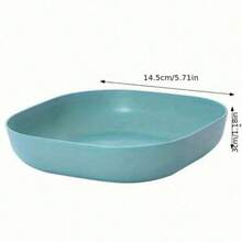 Kit Of 10 Reusable Plastic Plates With Multicolored Stand - Multicolor - Ver 3
