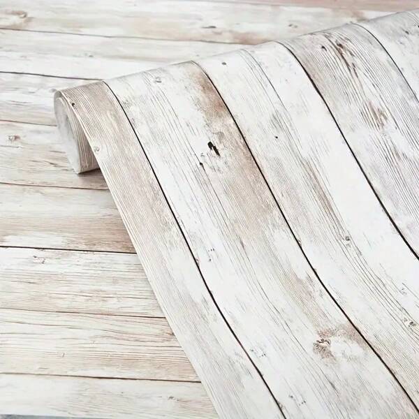 1 Roll Of Room Decoration Contact Paper Skin And Stick, Countertop Waterproof Veneer And Stick Wallpaper, Wall Vinyl Self-Adhesive Wood Wall Stickers, Used For Home Decoration Living Room Kitchen Bathroom Cabinet Table Stickers Wall Paper Wall Decor