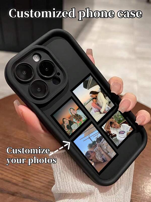 1 capa de celular com nome personalizado, capa de celular com foto personalizada. Proteção total do corpo, absorção de choque, aderência confortável. Ótimo presente para amigos, familiares e casais. Compatível com iPhone 11/12/13/14/15 Pro Max, Galaxy A15/A25/A35/A55/S23/24 Ultra, Redmi e OPPO.