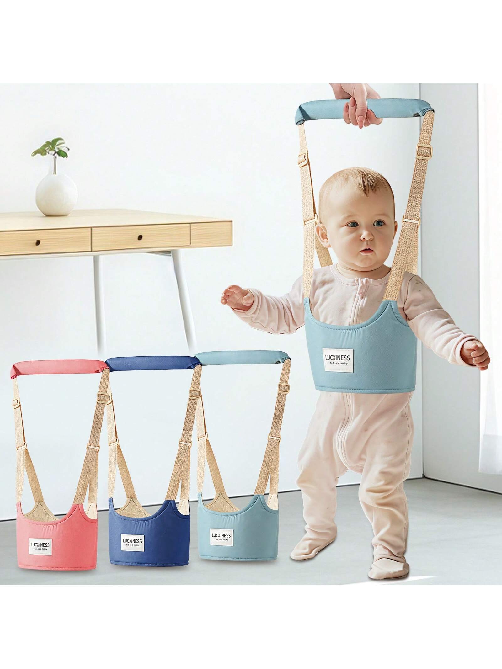 1pc Infant/Toddler Walking Assistant Harness, Polyester Material, Helps Baby Stand & Walk, Baby Walking Aid
