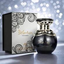 [Luxury Belara Perfume] Luxury Belara Black Golden Perfume For Women |   Apple-Shaped Bottle With Fresh Bergamot, Orange Blossom & Vanilla Scent, Floral Eau De Parfum, 3-5% Concentration, Elegant Packaging, Premium Quality - 1PC - View 3