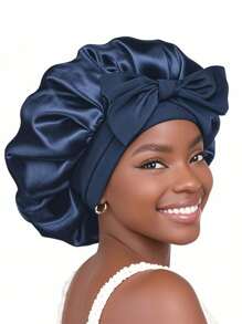 1pc Luxurious Satin & Silk Bonnet For Sleeping - Adjustable Comfort Fit With Tie Band - Unisex Night Hair Protection For Men & Women Home Bathroom Decor Summer Bonnet Queen Silk Bonnet Satin Bonnet Hair Bonnet For Sleeping Braid Bonnet Adjustable Bonnet Tie Bonnet Night Cap Sleep Bonnet For Women Curly Hair Travel Essentials Travel Accessories Vacation Holiday Back To School