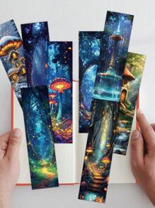 30 piezas Marcadores de libros con temática de bosque misterioso, no repetitivos y delicados, ideales como regalo festivo, tarjetas decorativas de lectura, papelería, regalos para clubes de lectura, escritores, amantes de los libros, estudiantes, maestros y útiles escolares