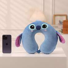 Miniso Disney Star Wars U-Shaped Pillow, Cartoon Cute Stitch Shaped Memory Foam Pillow, Slow Rebound Neck Support, Car Travel Nap Pillow, Comfortable Soft Fabric - Blue - View 5