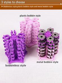 1pc Sewing Spool Shaped Storage Box For Sewing Thread Spools, Or Set Of Spool Tower And Spools, Elegant Design And Practical, Can Store Regular Plastic Or Metal Spools, Multi-Functional Bobbin Holder, Sewing Accessories