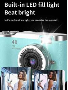 18X Optical Zoom Compact Digital Camera With 48MP Auto Focus, 4K Video, Face Detection, 2.4" Flip Screen, Rechargeable Battery - LK-007 Brown - View 4